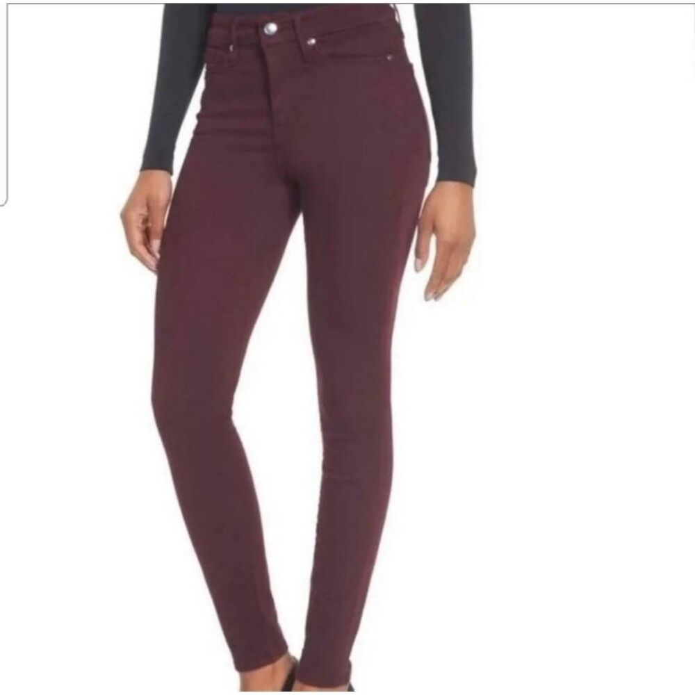 Good American Good Legs Burgundy Jeans Size 10/30